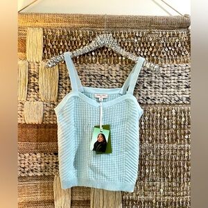 🩵 NWT Sandy Liang for Target 🎯 light blue sweater tank sz S 🩵